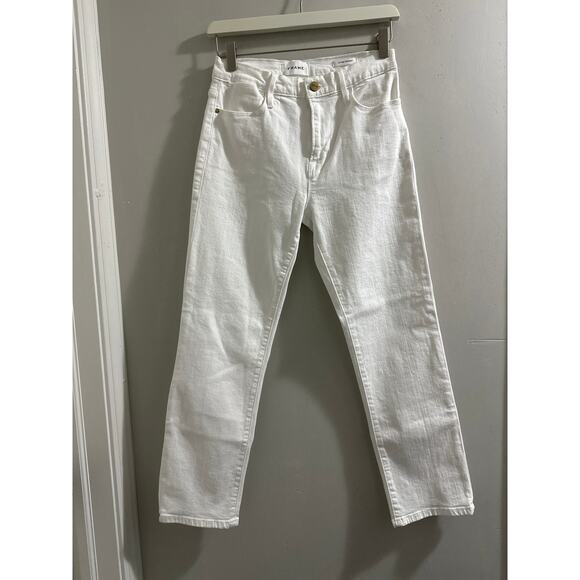 frame le high straight high rise jeans white New size 27 - Picture 2 of 7